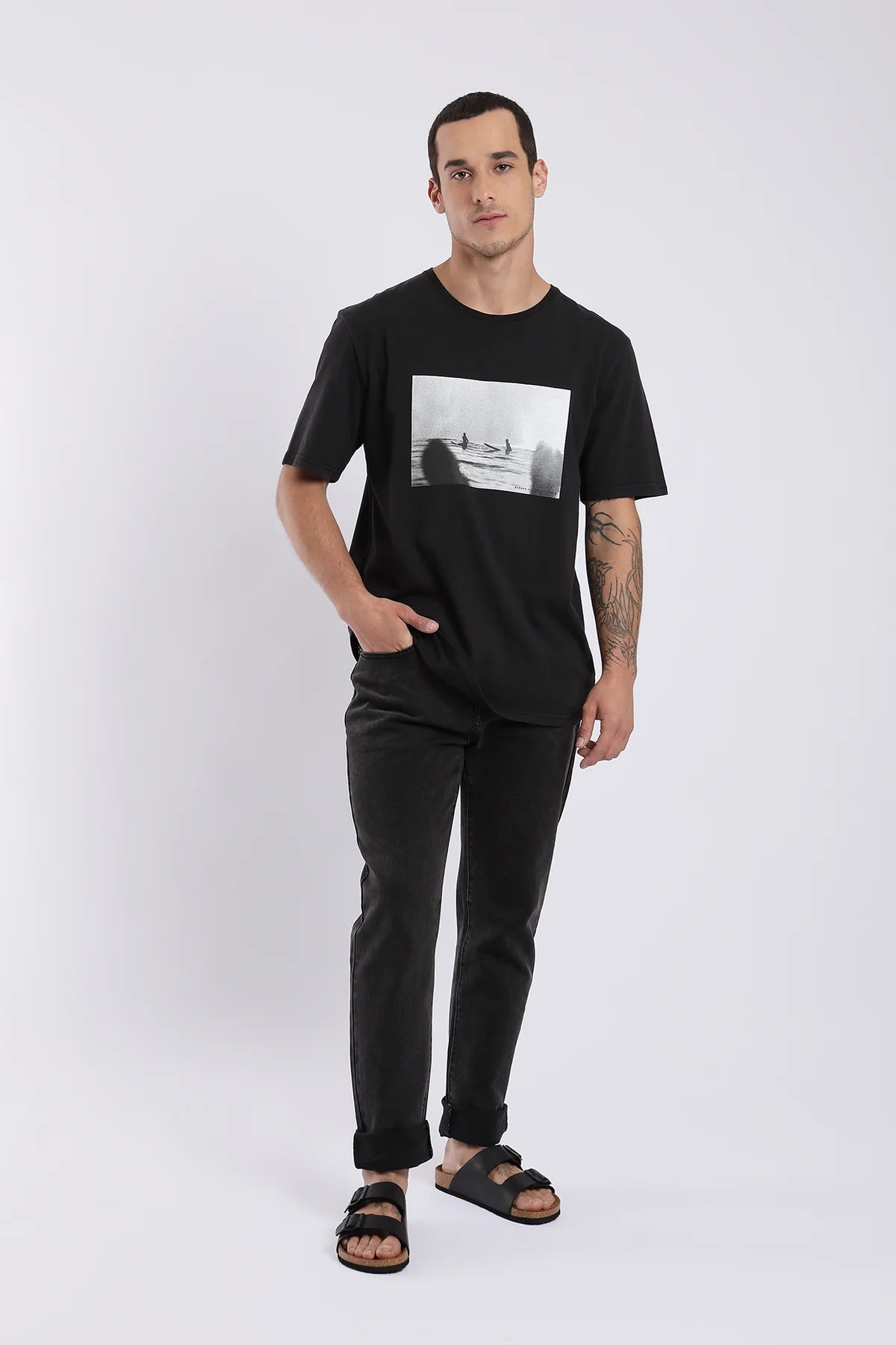 Polera Hombre Surfers Negro