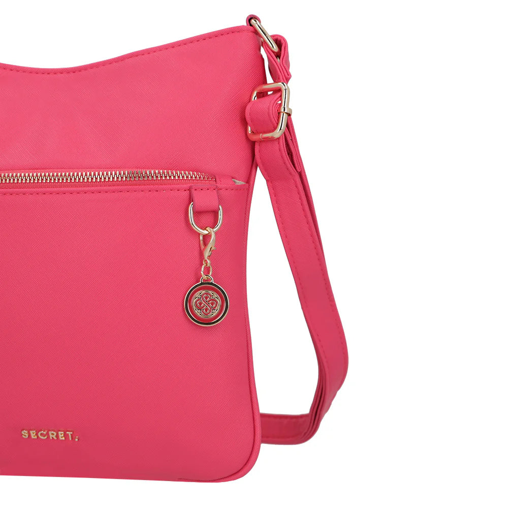 Cartera Bandolera Mujer Milan fucsia pequeña