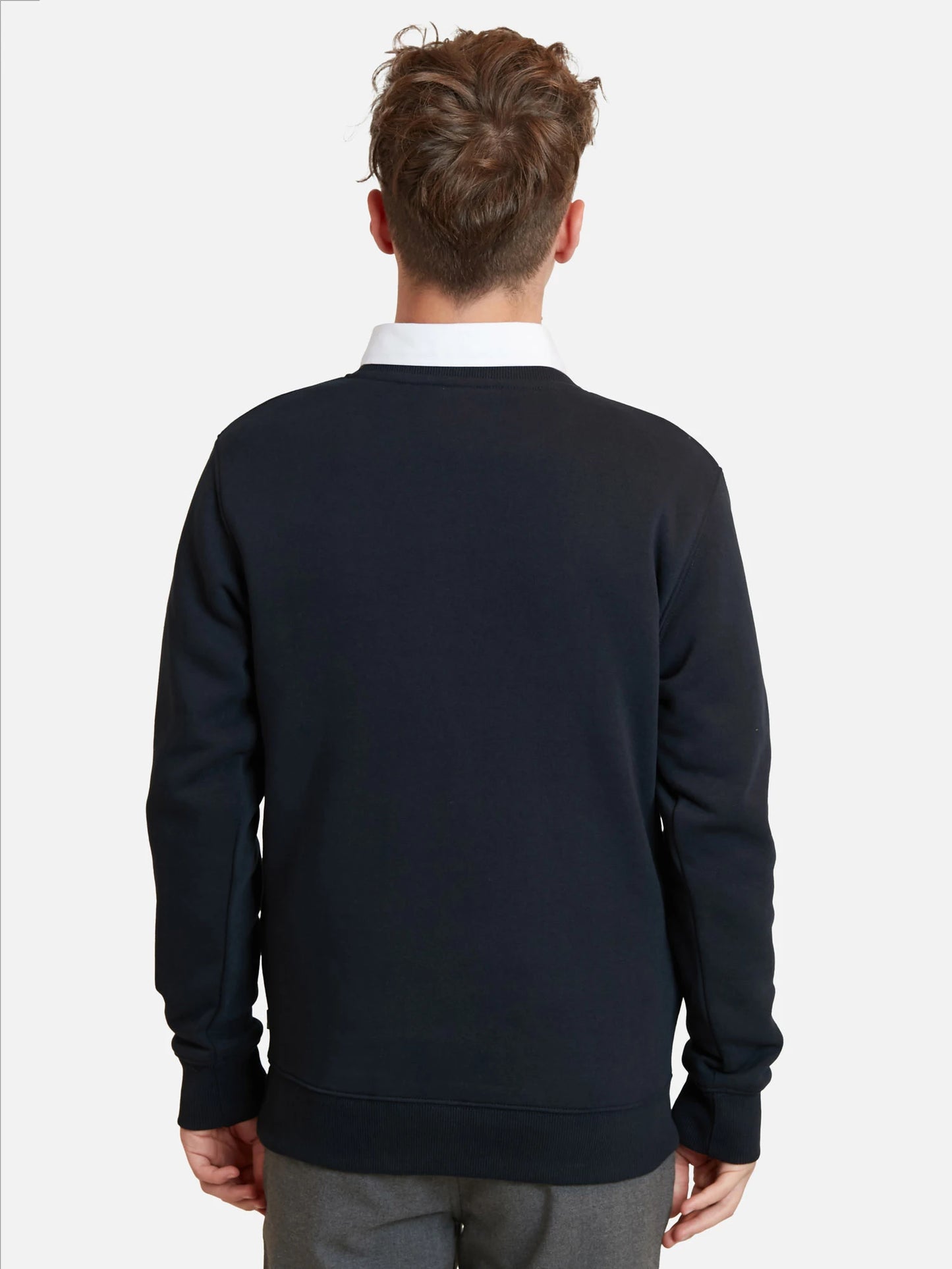 Polerón Niño Escolar Liso Azul Marino