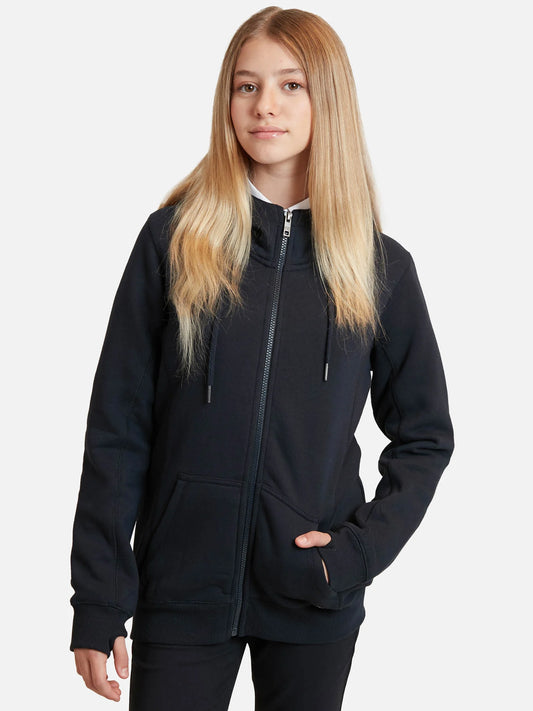 Polerón Escolar Niña Full Zipper Juvenil Azul
