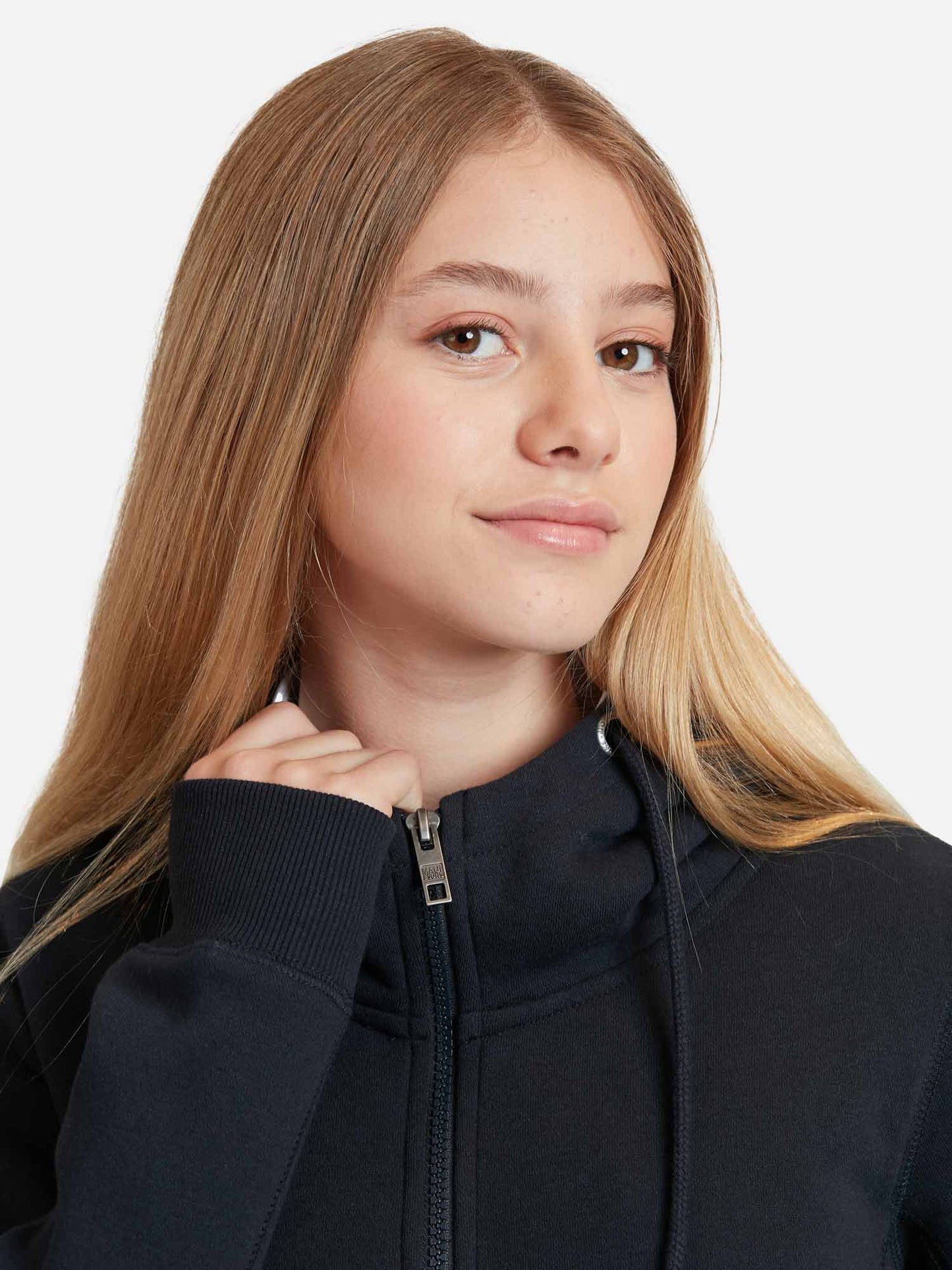 Polerón Escolar Niña Full Zipper Juvenil Azul