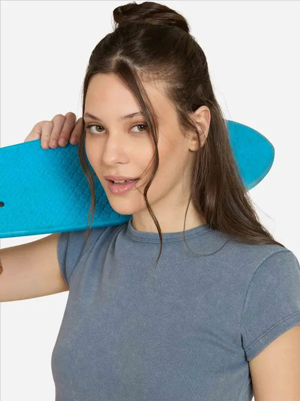 Polera Mujer Azure Bloom Blue
