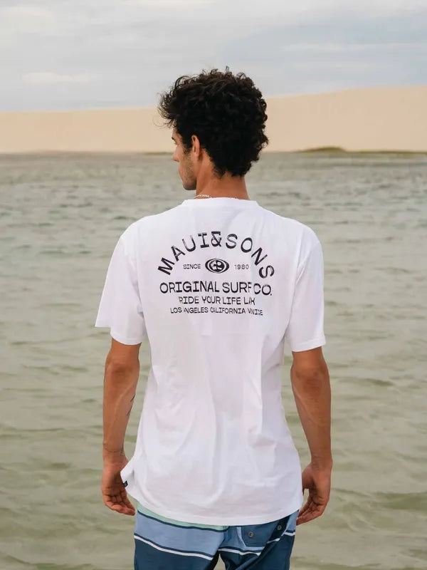 Polera Hombre Eco Surf White