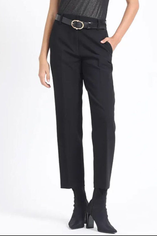 Pantalon Mujer Sastre Tiro Alto Negro