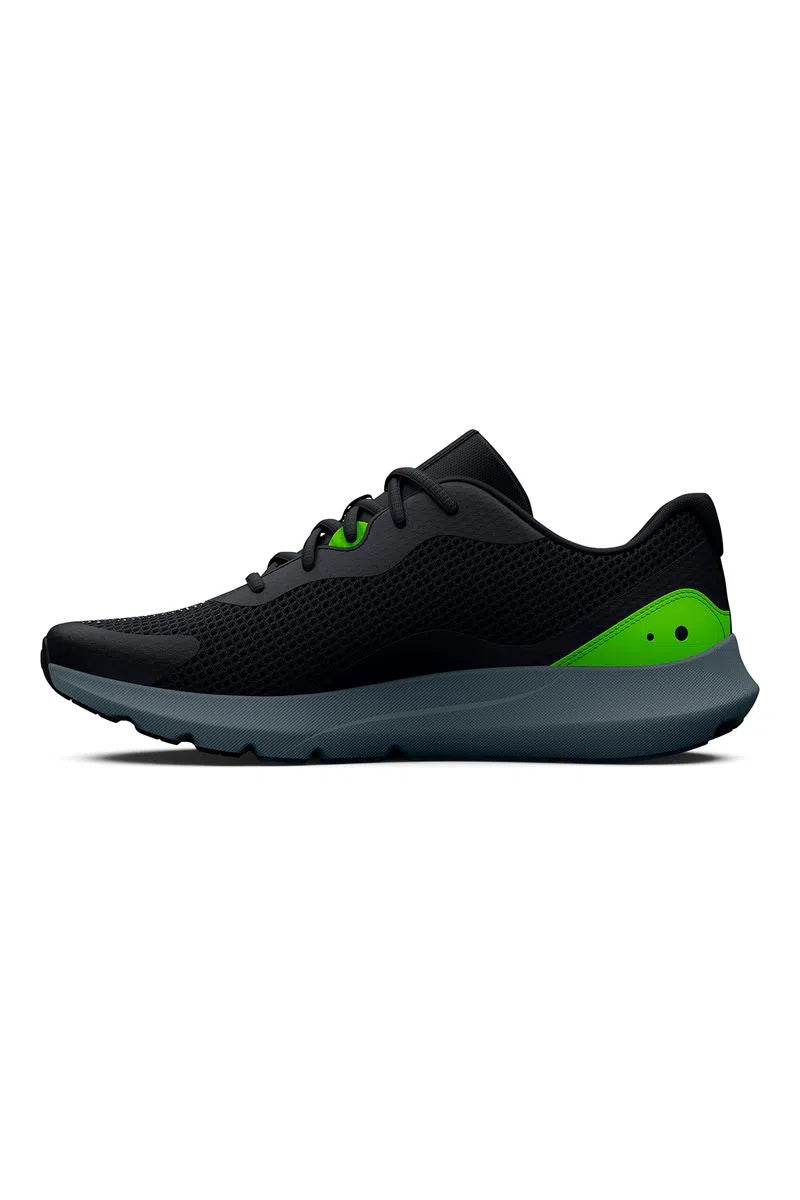 Zapatillas Hombre Running UA Surge 3 Negro Verde
