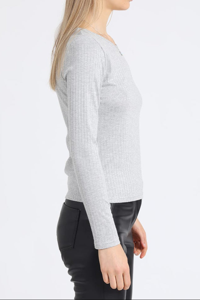 Polera Mujer Basica Mix Folia Bebe Gris