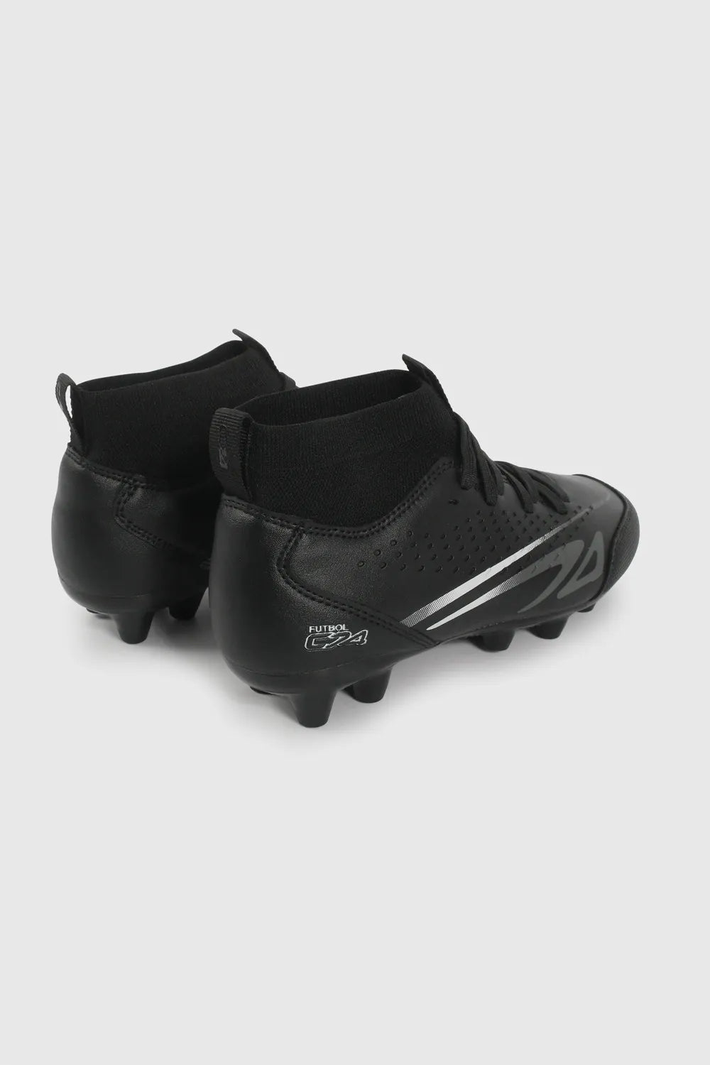 Zapatilla Niño Fútbol con Toperoles Negra