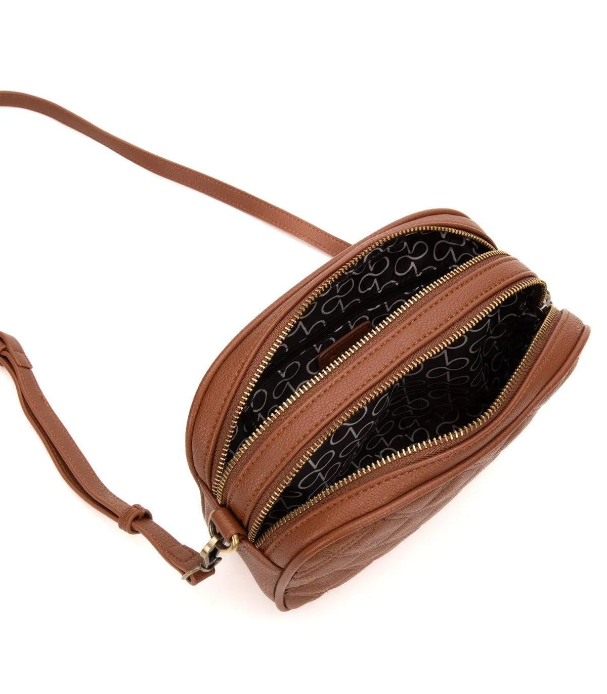 Cartera Mujer Bandolera Grande Tostado