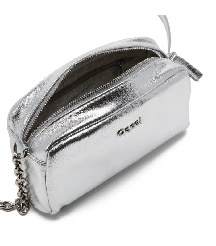Cartera Mujer Bandolera Pequeña Plateado