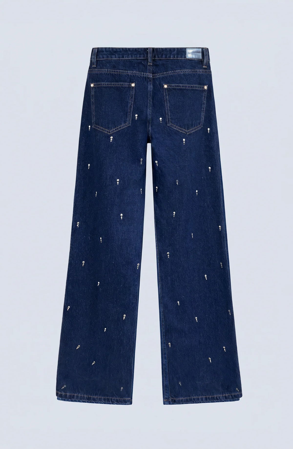 Pantalón Mujer Gotas Strass Indigo