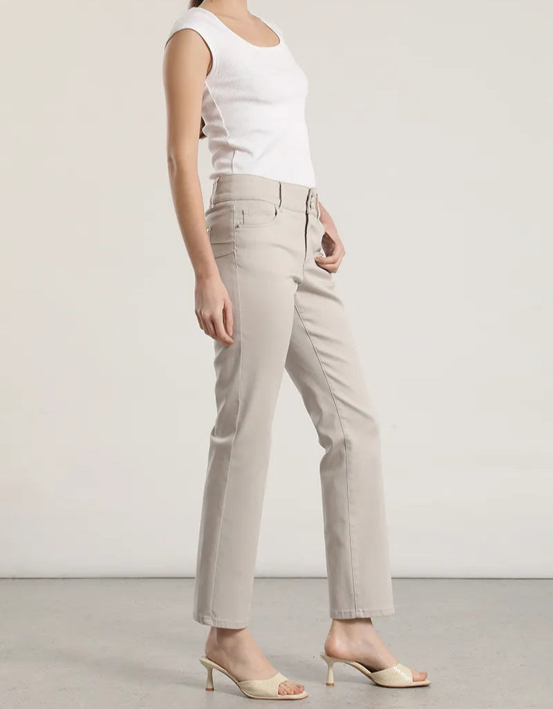 Pantalon Mujer Pitillo Push Up Tiro Medio Gris