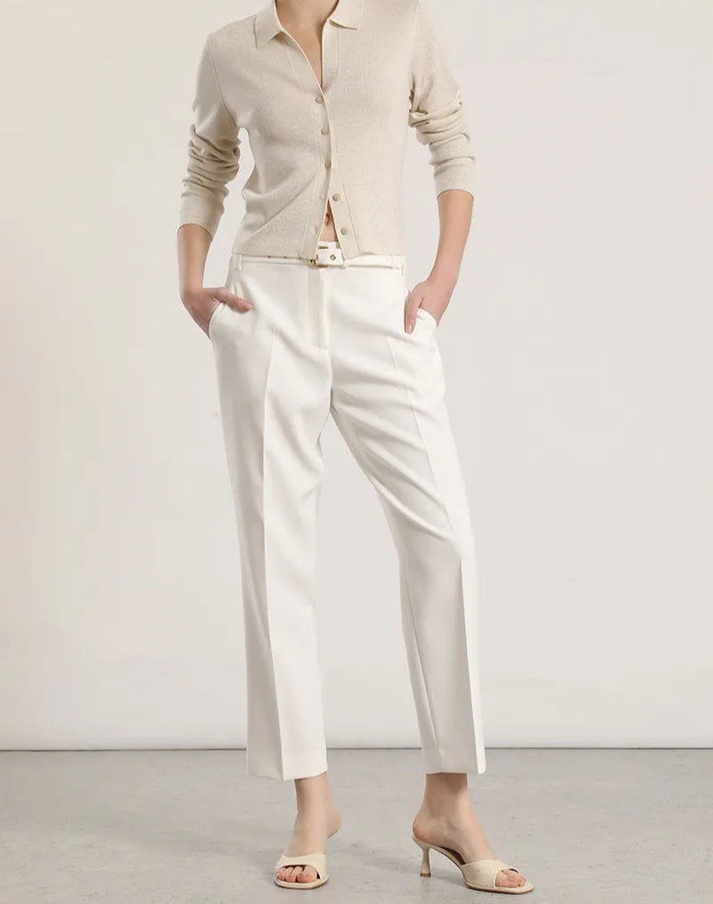 Cardigan Mujer Tejido Punto Metalizado Beige