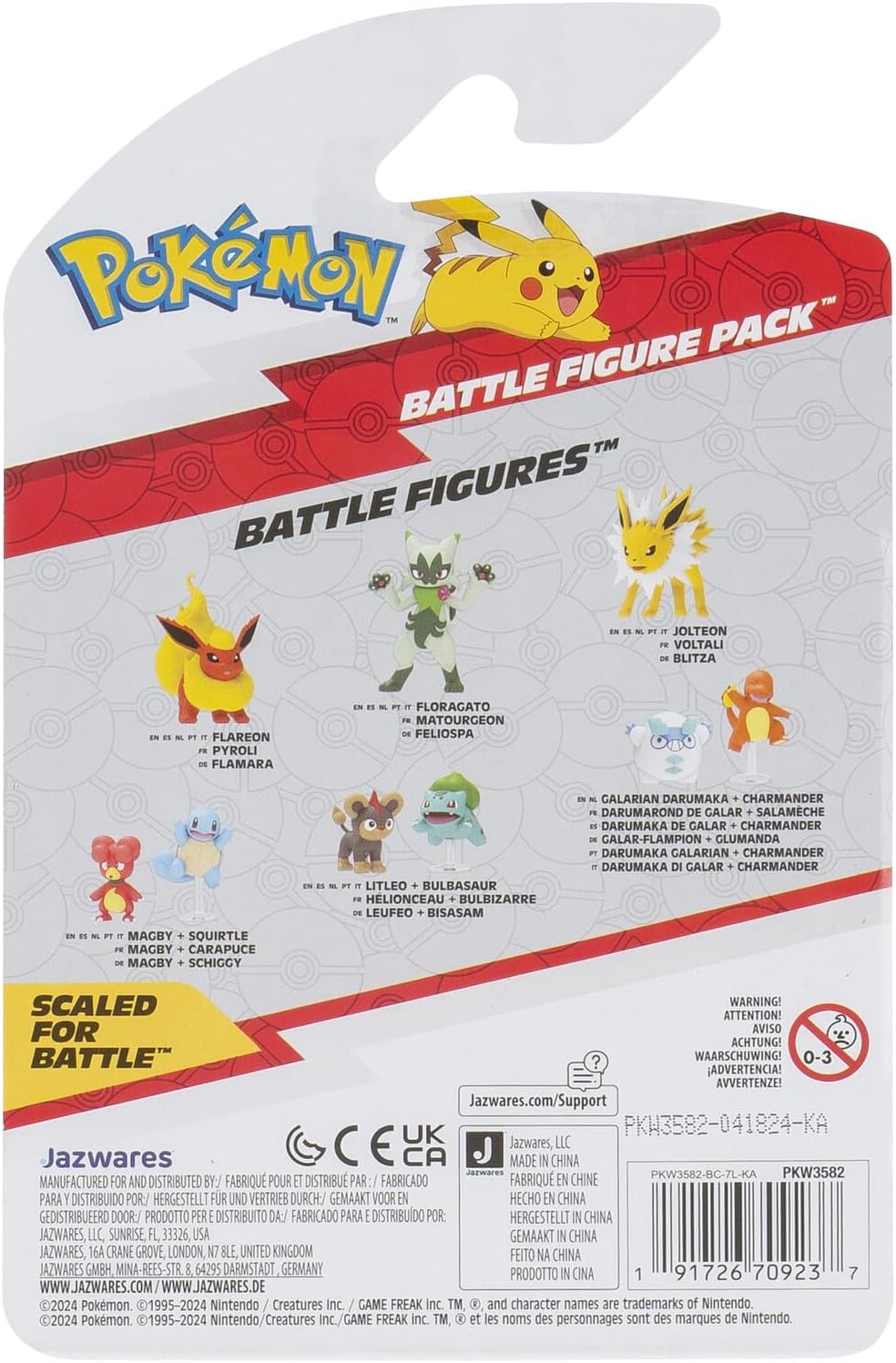 Pokemon Battle ready! Set 2 Figuras Galarian Darumaka + Charmander
