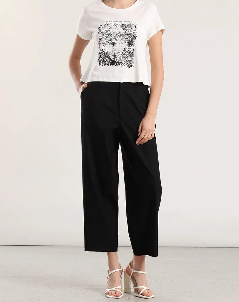 Polera Mujer Algodon Spandex Estampado Animal Crudo