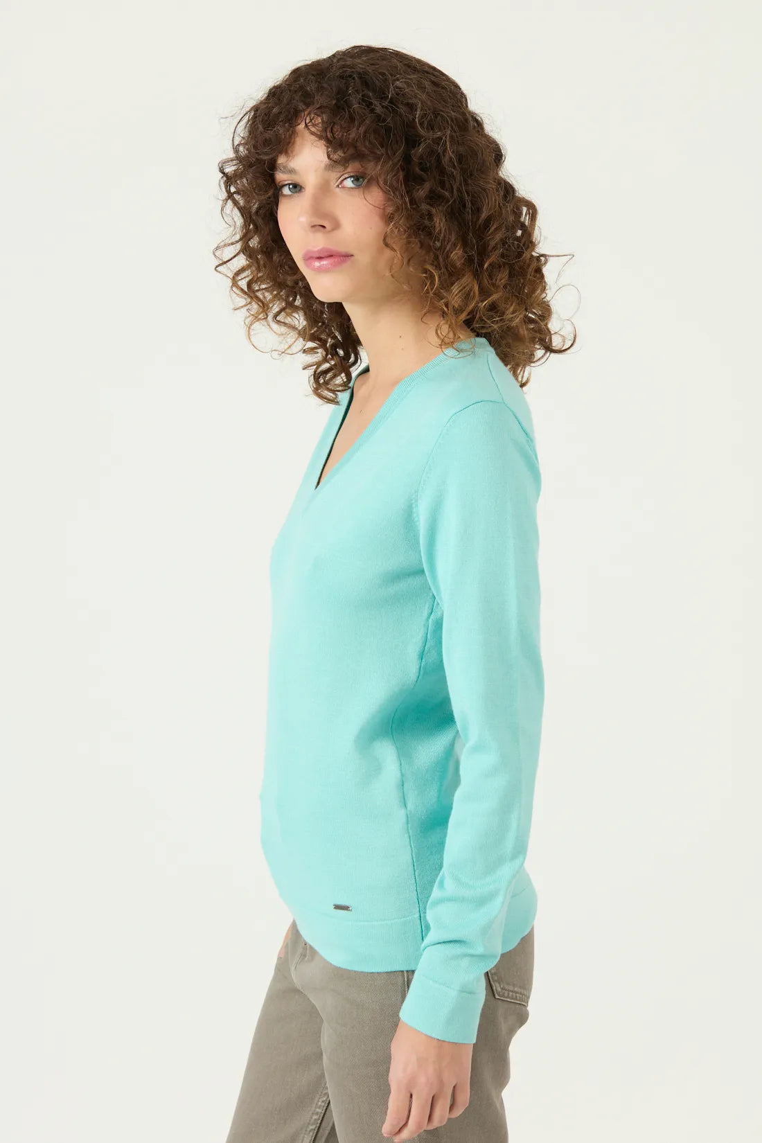 sweater-mujer-cuello-v-turquesa