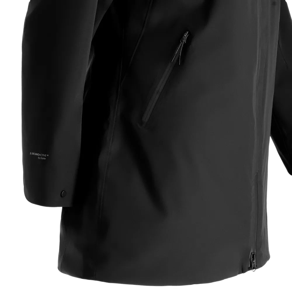 Parka Mujer Negro Abrigo Raven
