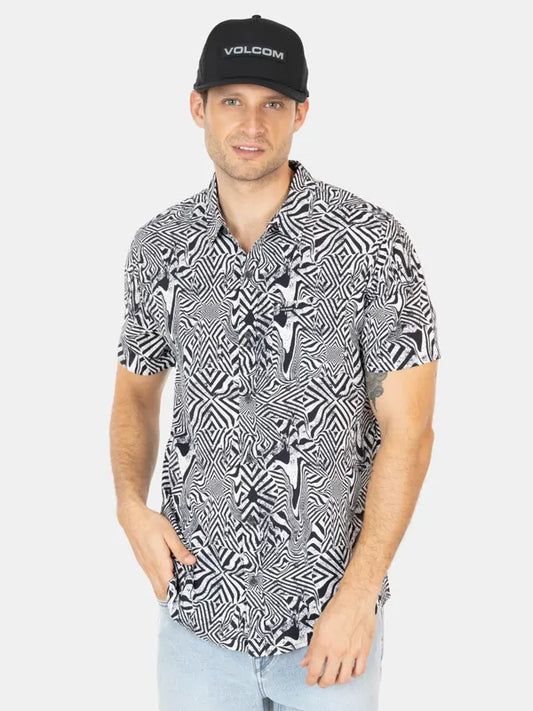 Camisa Hombre Meltdown Blanco/Negro