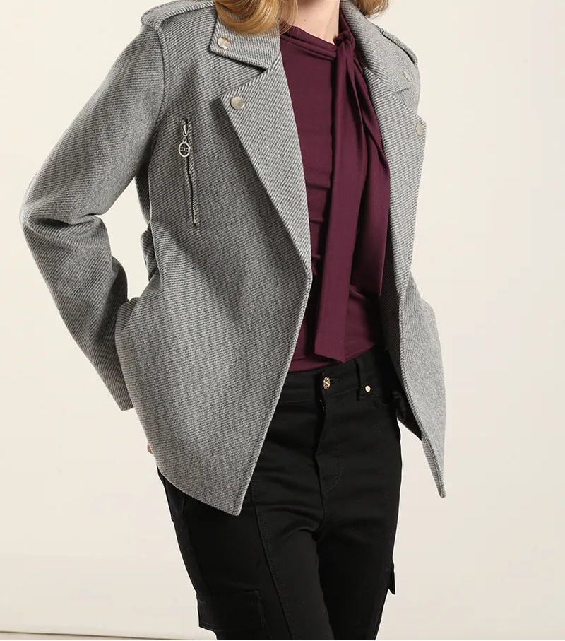 Chaqueta Mujer Biker Muflon Fantasia Gris