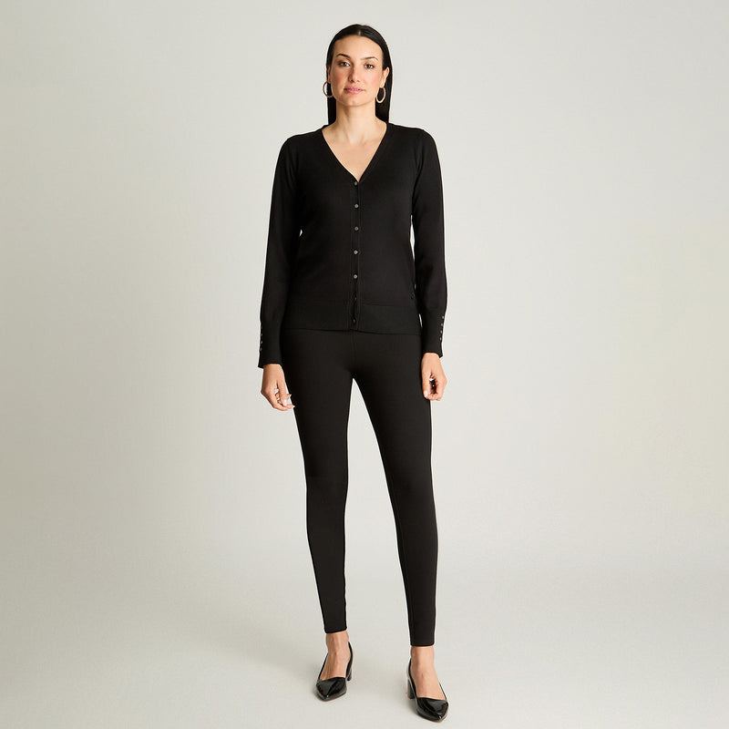 Cardigan Mujer Manga Larga Negro