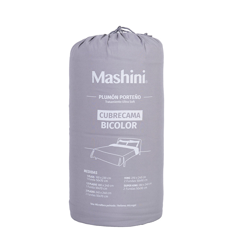 Plumón Microfibra Porteño Gris - Marengo