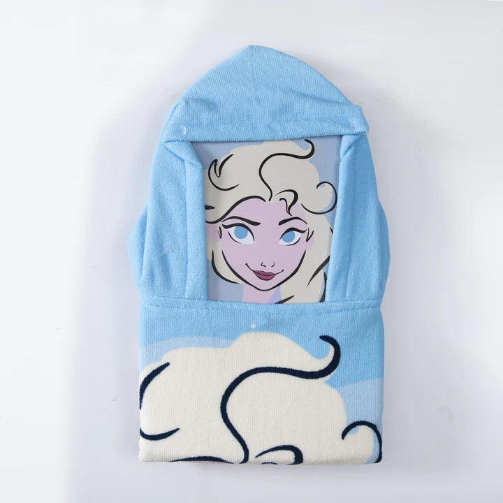 Toalla Playa Niña Capucha MF 60x120 cm Frozen Copos