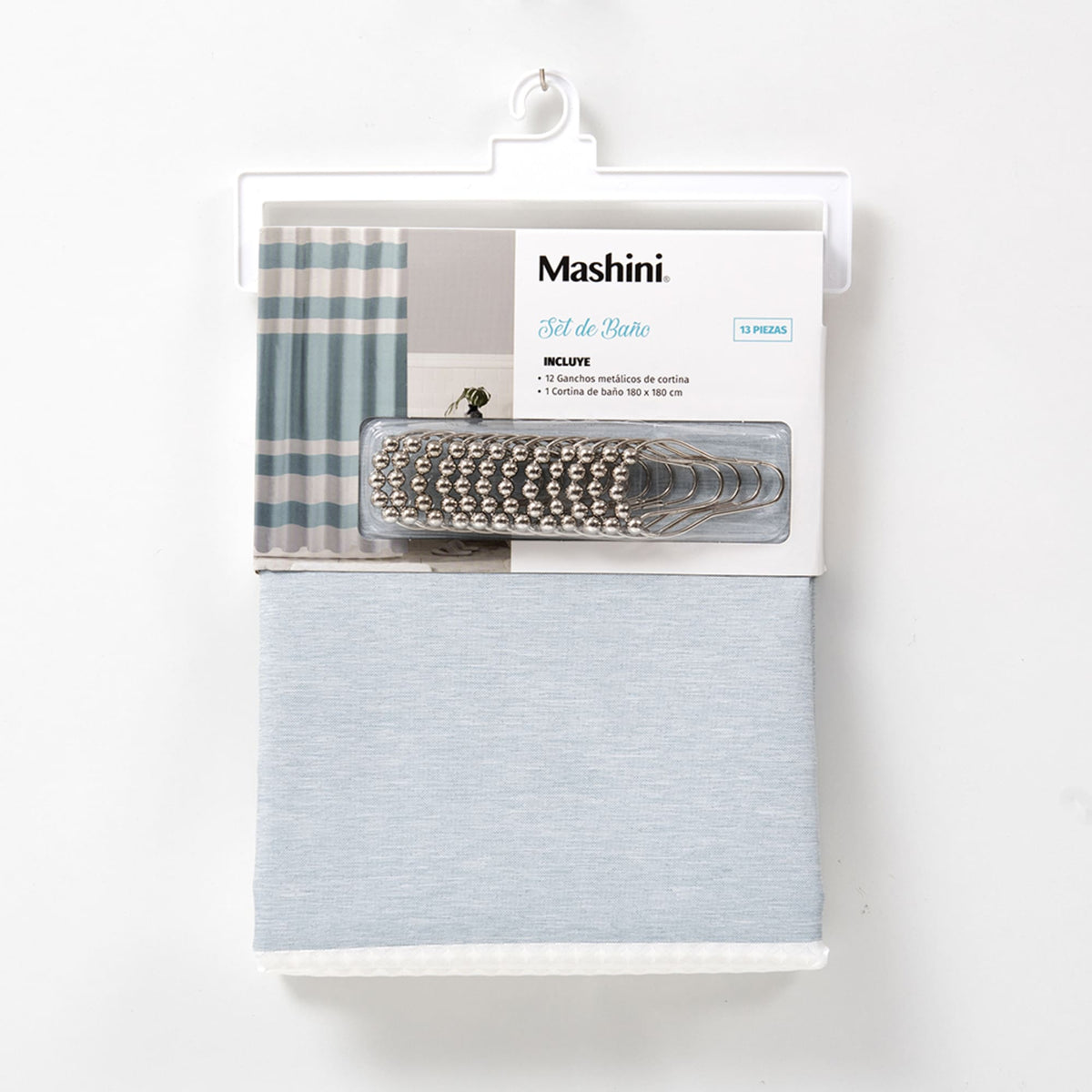 Cortina de Baño Waffle 180x180 cm Mashini