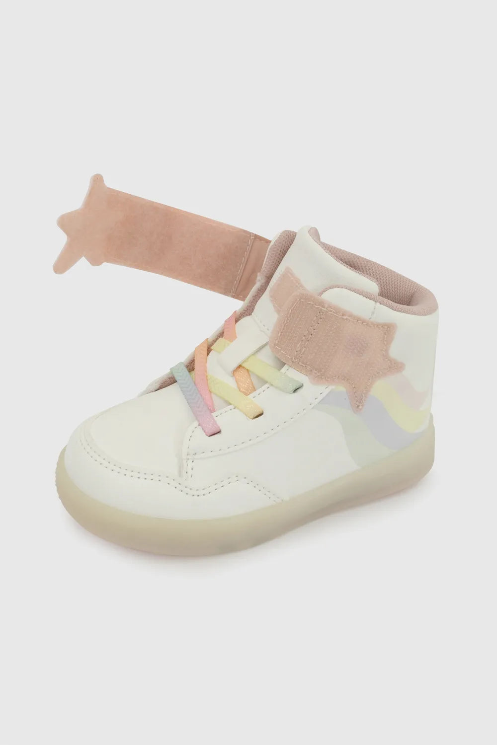 Zapatilla Niña luces Blanca Multicolor