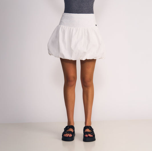 Falda Mujer Globo Blanco