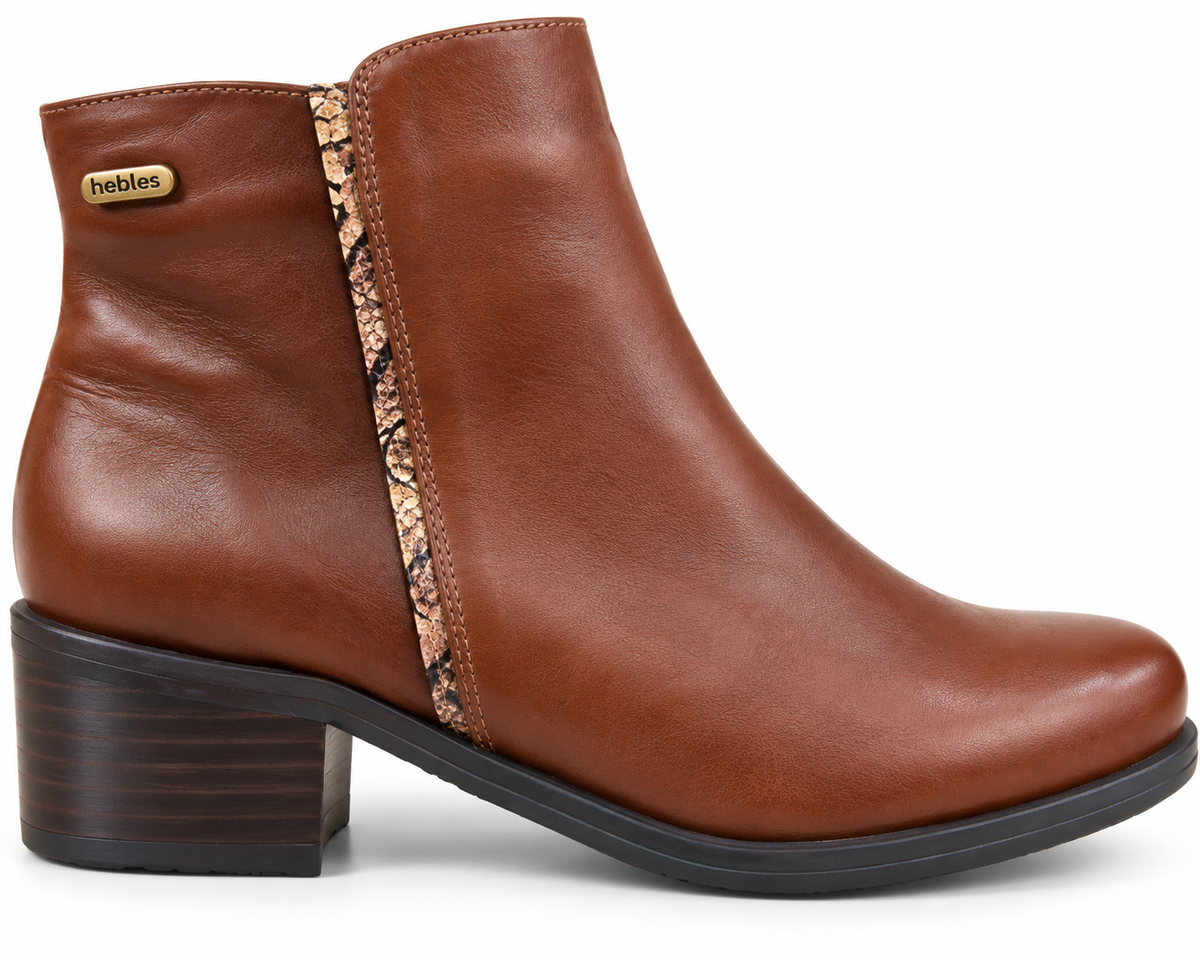 Botin Mujer Cuero Tostado