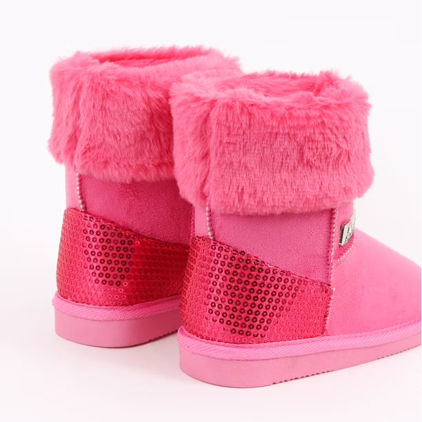 Bota Niña Chiporro Lentejuelas Rosado Barbie