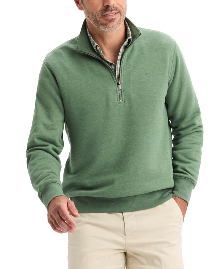 Poleron Hombre 1/4 Zip Fleece Duck Verde