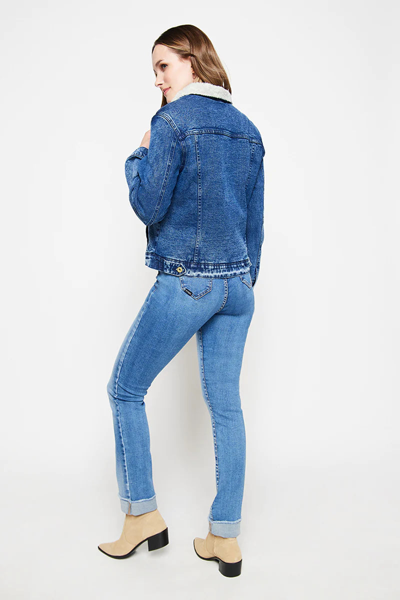 Casaca Mujer Abotonada Chiporro Azul