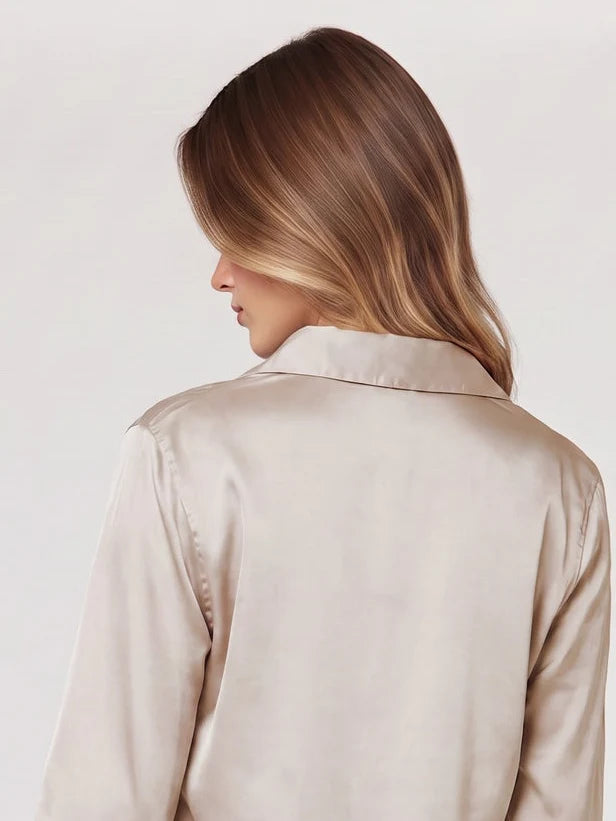 Blusa Manga Larga Mujer Beige
