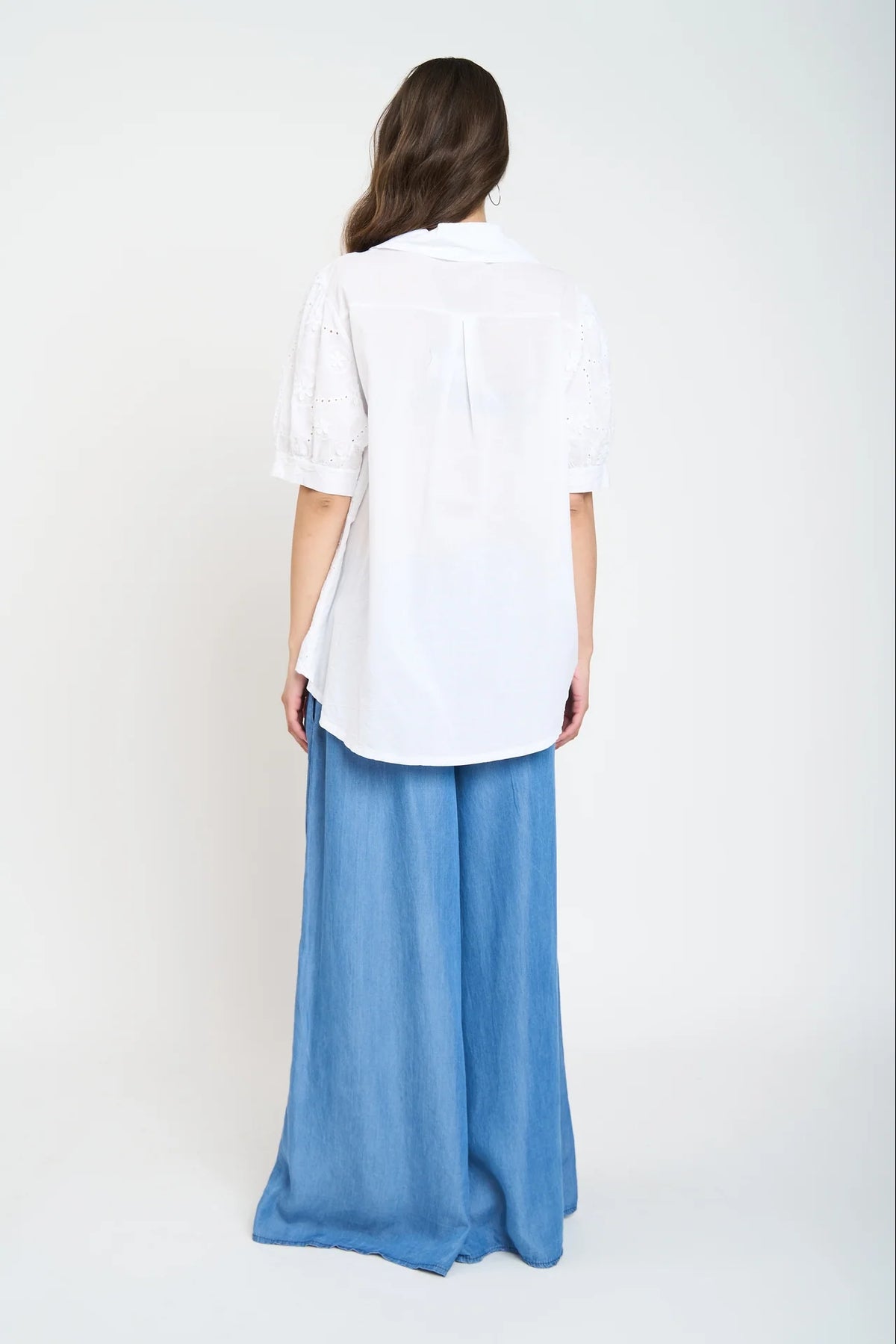 Blusa Manga Corta Mujer Blanca