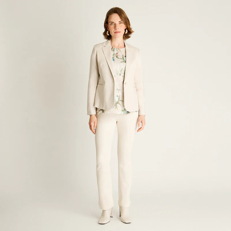 Blazer Mujer Arena de Corte Clásico