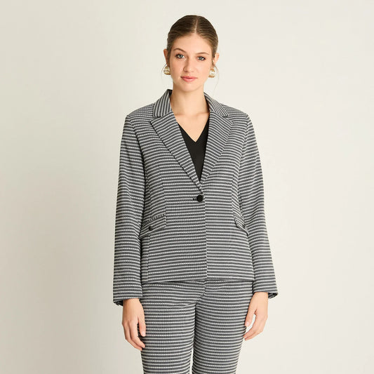 Blazer Mujer Crudo Estampado
