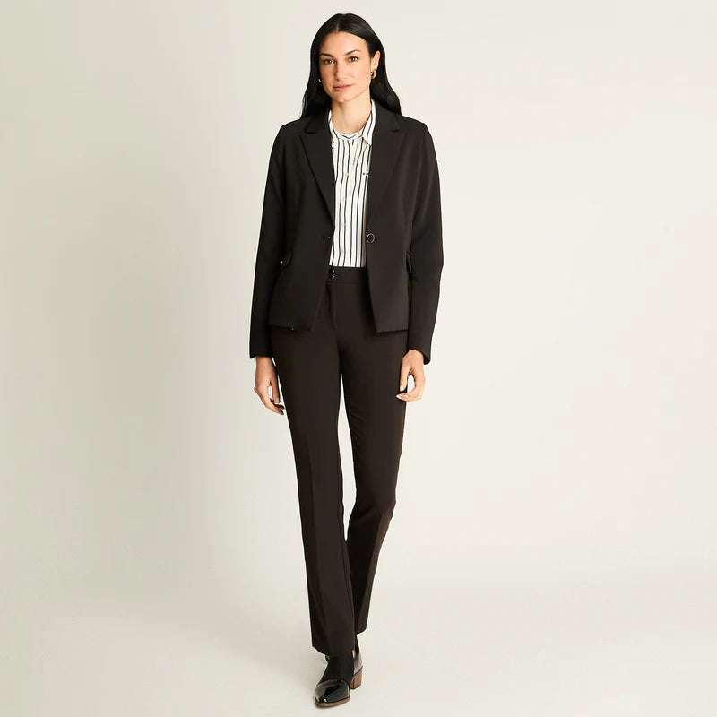 Blazer Mujer Negro Ajustado
