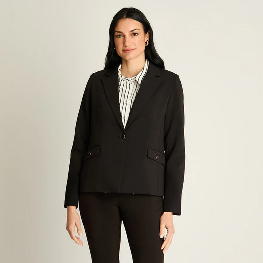 Blazer Mujer Negro Ajustado