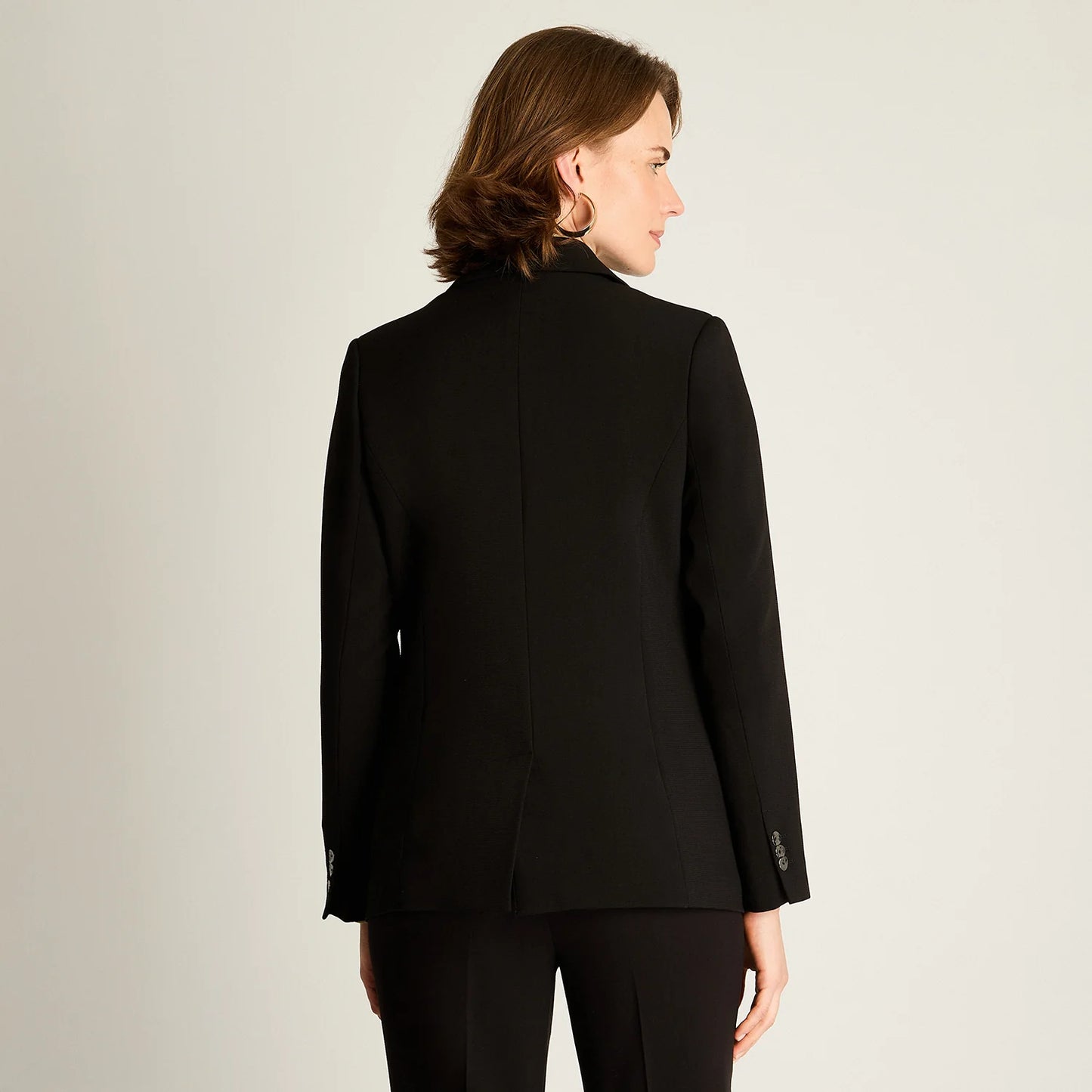 Blazer Mujer Negro con Solapa Clásica