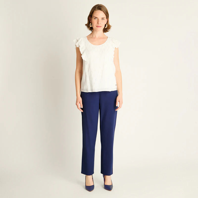 Blusa Mujer Crudo con Volantes