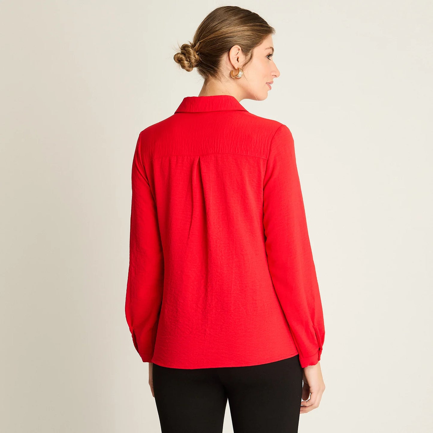 Blusa Mujer Roja de Botones