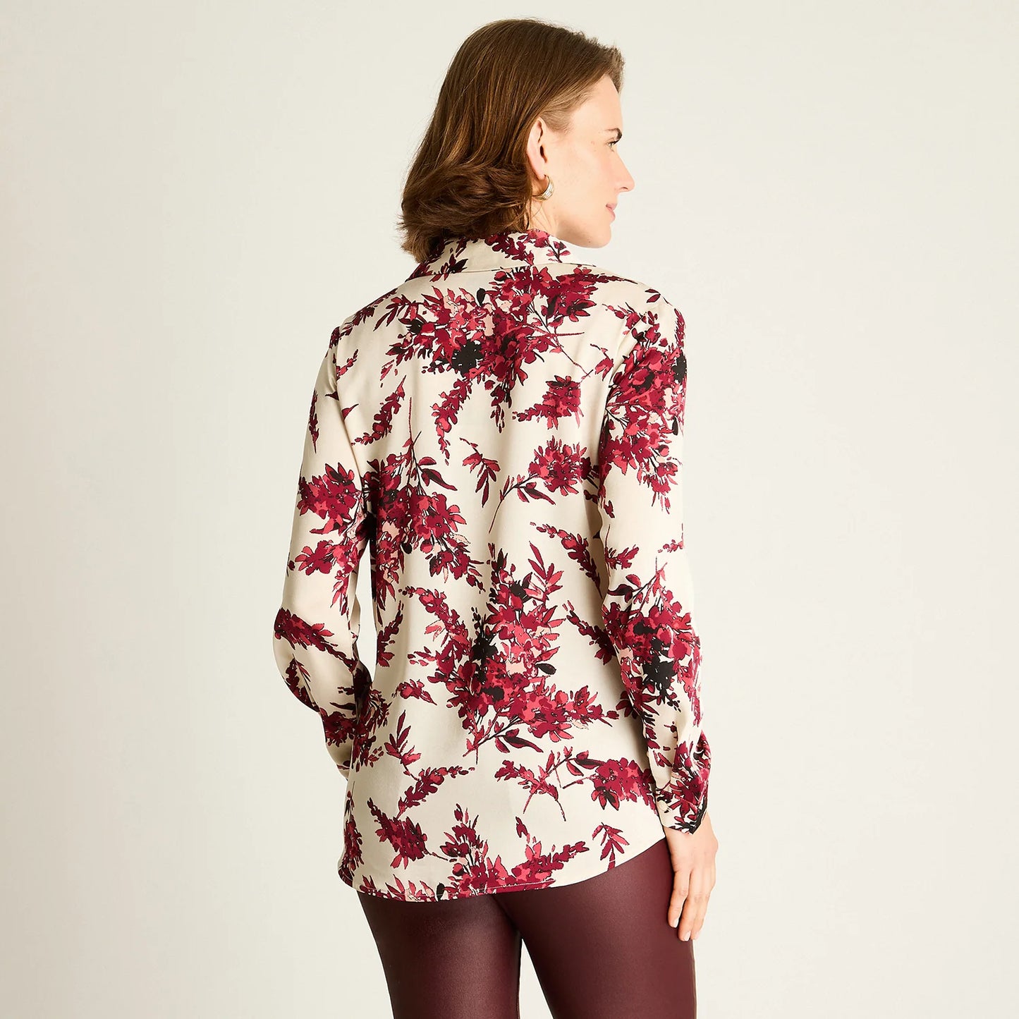 Blusa Mujer Rosada con Estampado Floral