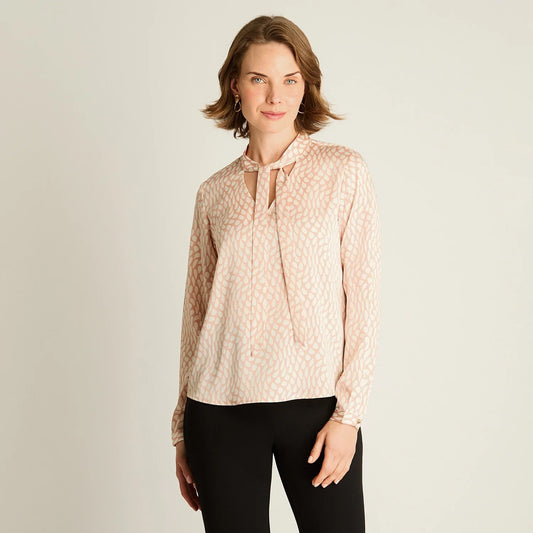 Blusa Mujer Rosada con Lazo
