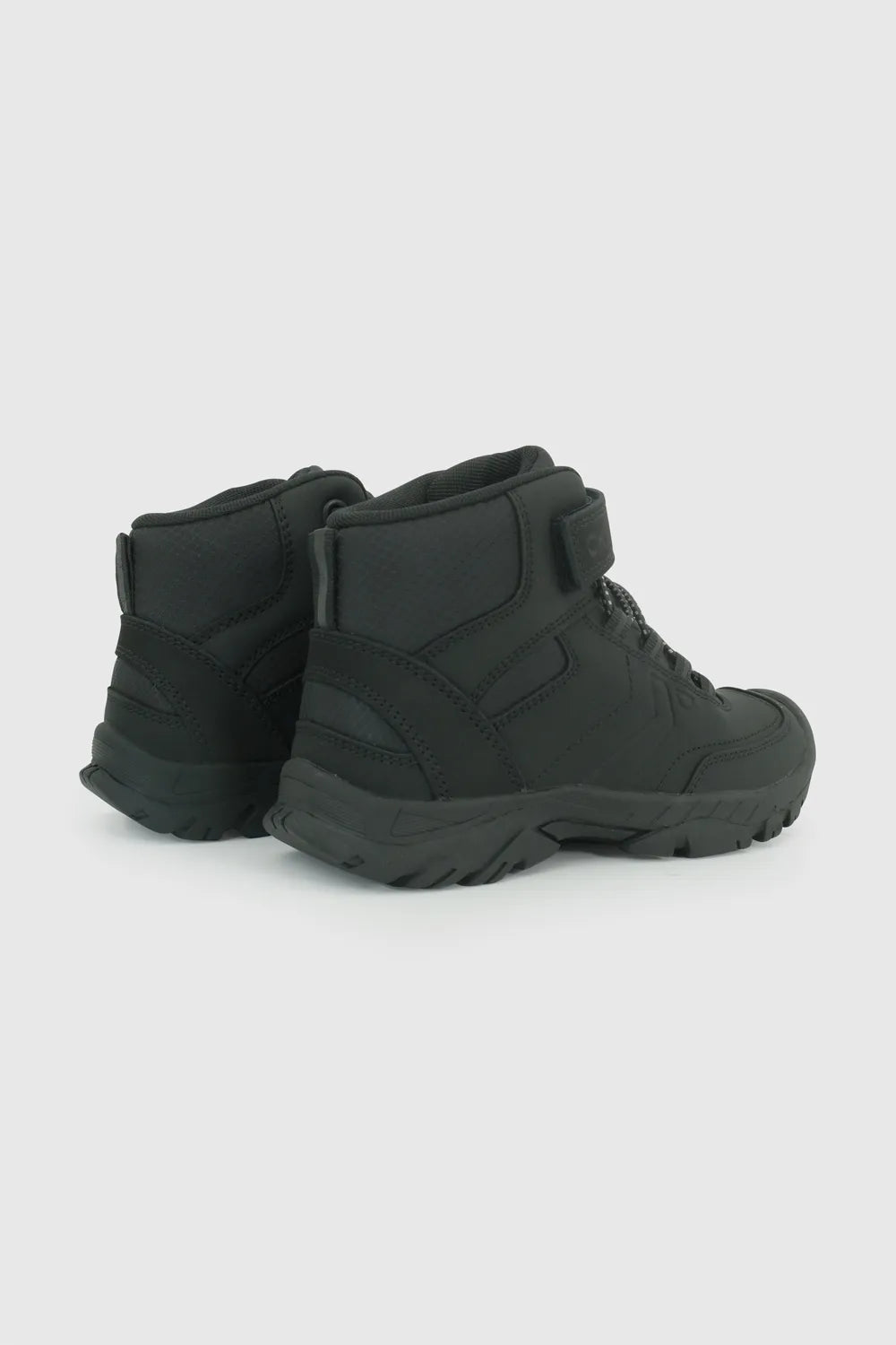 Botin Escolar Niño Con Velcro Elástico Y Piezas Reflectantes Negro