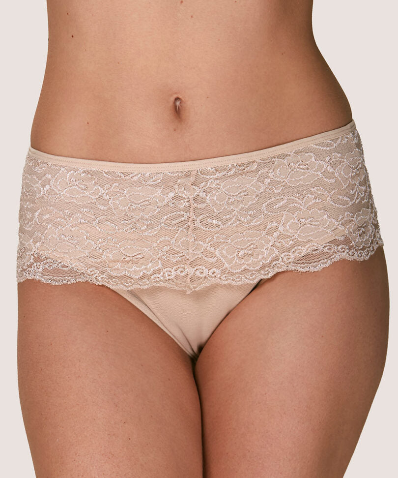 Calzón Mujer Encaje Control Nude