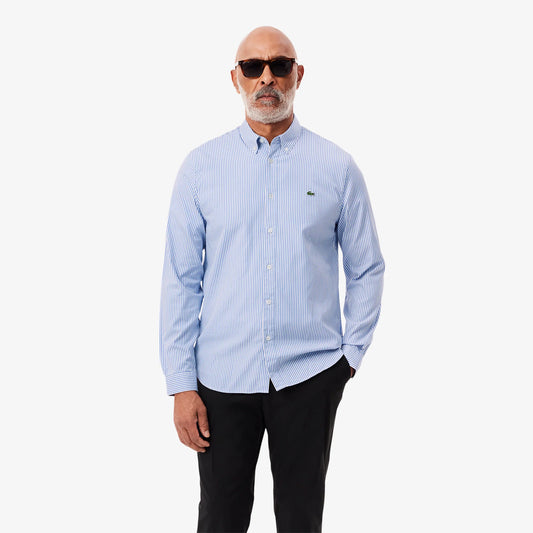 camisa-hombre-regular-de-algodón-de-rayas-cleste