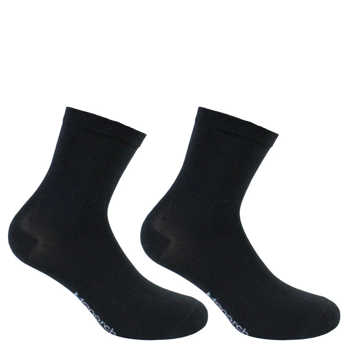Calcetin Hombre Bamboo 2 Pares Basic Liso 2/4 Negro
