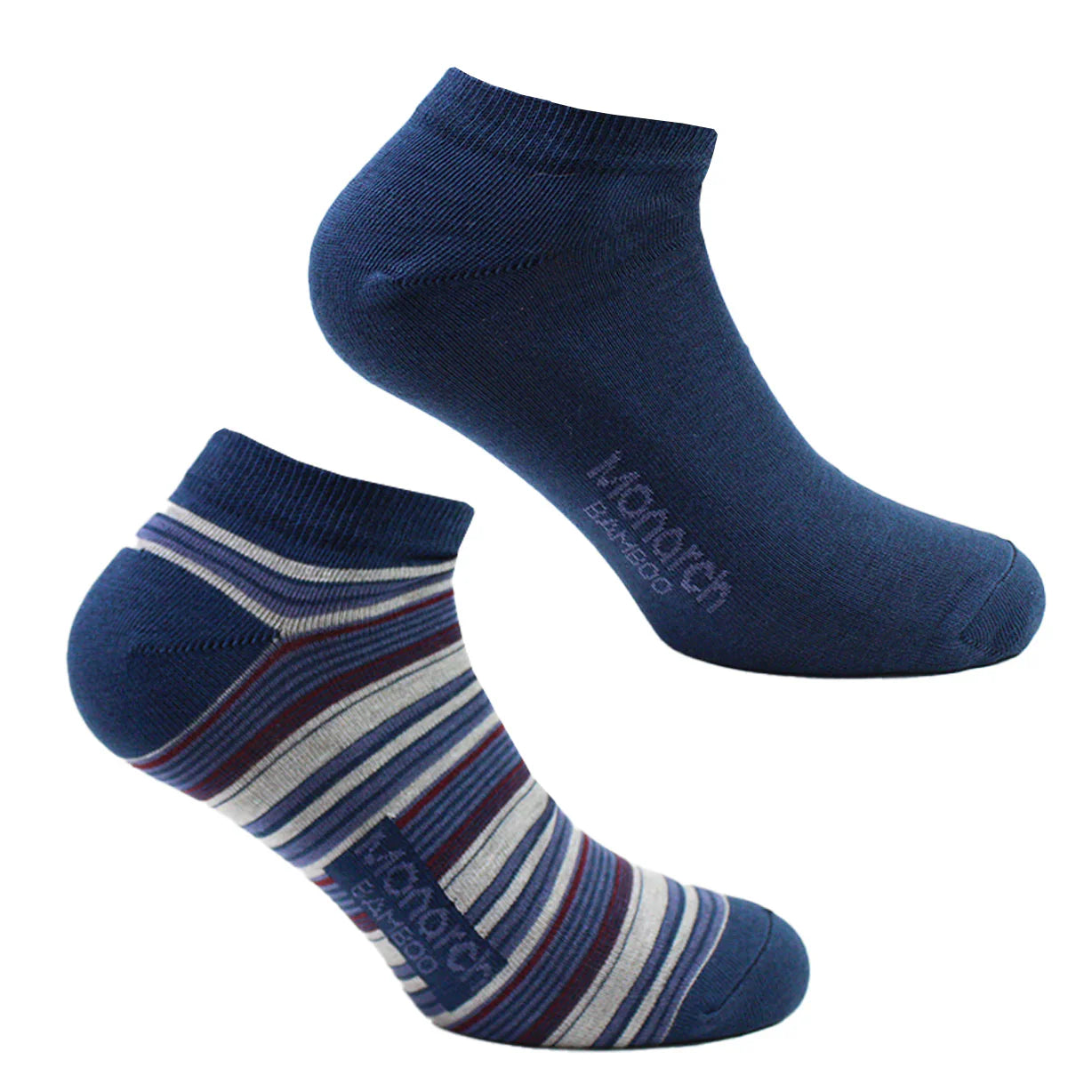 Calcetin Hombre Bamboo 2 Pares Basic Rayas 0/4 Azul
