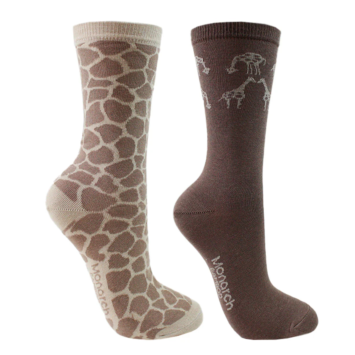 Calcetin Mujer 2 Pares Bamboo Animal Canela