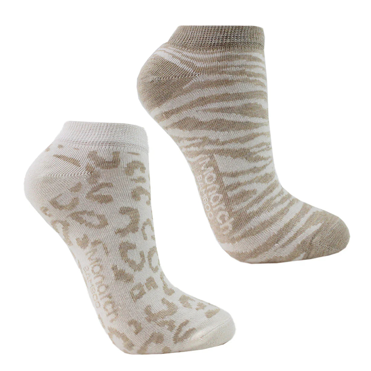 Calcetin Mujer 2 Pares Bamboo Cebra Crudo